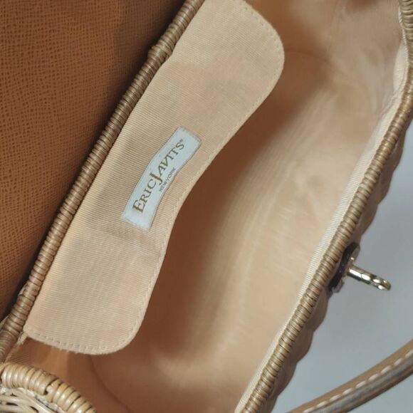 Eric Javits Embroidered Wicker Straw Handle Bag- Womens- Multicolor - Picture 9 of 10